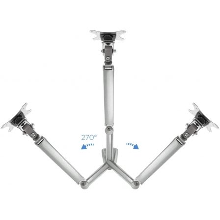 Tooq DB3032TNR-S Soporte de Monitor de 13 a 32 Pulgadas con Pistón de Gas, Plata